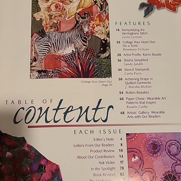 Quilting Arts Magazines, 4 (2002-2004) Sewing Free Motion Embrodery Art Quilts - Picture 3 of 16